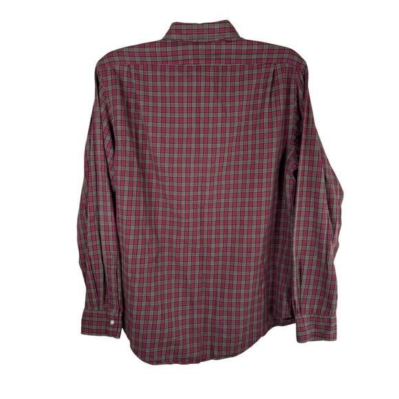 Polo Ralph Lauren Classic Button Down Shirt Men's Large Tartan Plaid Preppy - Picture 3 of 9